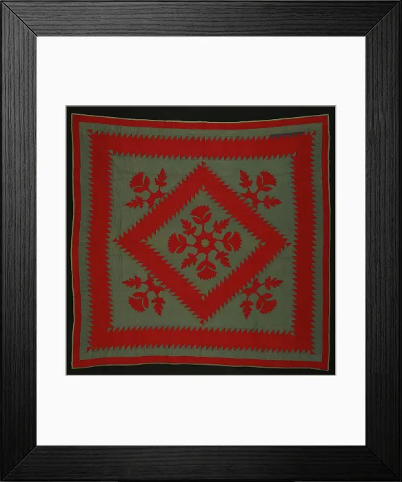 Framed Print : Bedcover ('Sawtooth or Jagged Square Quilt), United States, c. 1890. Creator: Unknown. Bedcover ('Sawtooth or Jagged Square Quilt), United States, c. 1890. Creator: Unknown Framed Print : Bedcover ('Sawtooth or Jagged Square Quilt), United States, c. 1890. Creator: Unknown. Bedcover ('Sawtooth or Jagged Square Quilt), United States, c. 1890. Creator: Unknown