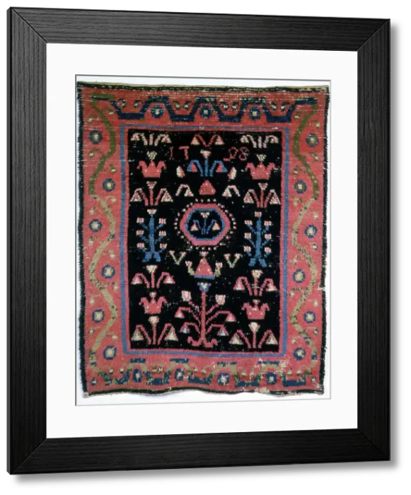 Framed Print : Carpet known as a Ryijy or Rya, Finland, 1798. Creator: Unknown. Carpet known as a Ryijy or Rya, Finland, 1798. Creator: Unknown Framed Print : Carpet known as a Ryijy or Rya, Finland, 1798. Creator: Unknown. Carpet known as a Ryijy or Rya, Finland, 1798. Creator: Unknown