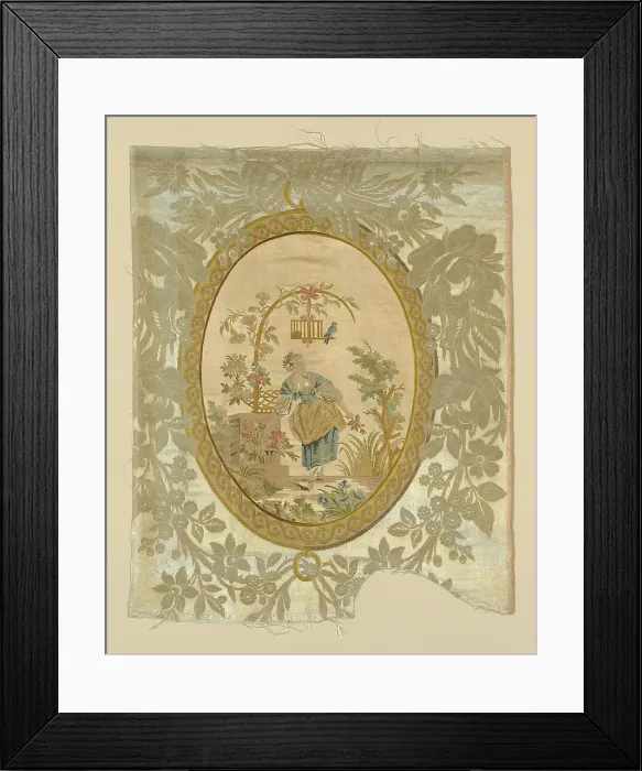 Framed Print : Panel, Lyon, Louis XVI period, 1750 / 75. Creator: Philippe de Lasalle Framed Print : Panel, Lyon, Louis XVI period, 1750 / 75. Creator: Philippe de Lasalle