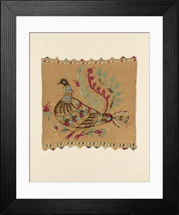 Framed Print : Pillow Cover, Sporades, 17th century. Creator: Unknown Framed Print : Pillow Cover, Sporades, 17th century. Creator: Unknown