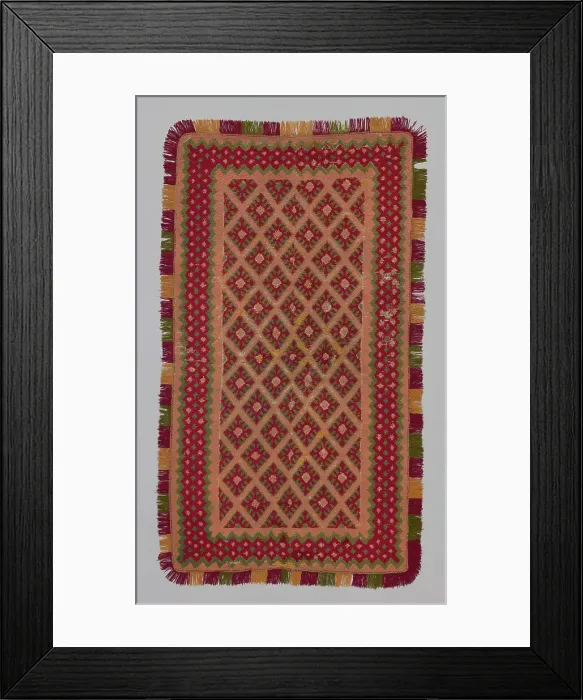 Framed Print : Carpet, Spain, Late 18th / 19th century. Creator: Unknown Framed Print : Carpet, Spain, Late 18th / 19th century. Creator: Unknown