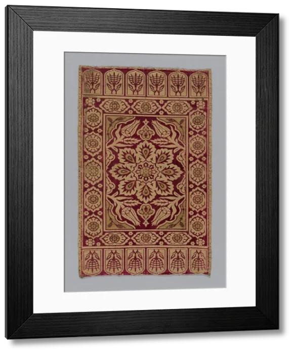 Framed Print : Cushion Cover, Turkey, 1601 / 50. Creator: Unknown Framed Print : Cushion Cover, Turkey, 1601 / 50. Creator: Unknown