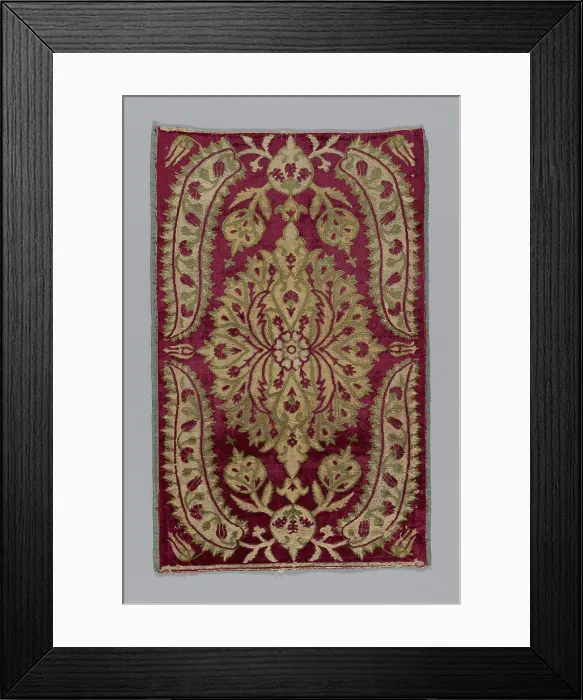Framed Print : Fragment (Cushion Cover), Turkey, 18th century. Creator: Unknown Framed Print : Fragment (Cushion Cover), Turkey, 18th century. Creator: Unknown