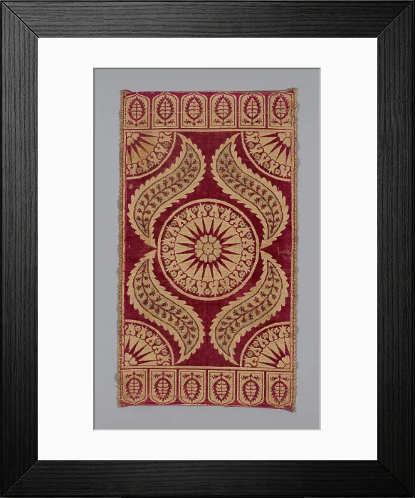 Framed Print : Cushion Cover, Turkey, 17th century. Creator: Unknown Framed Print : Cushion Cover, Turkey, 17th century. Creator: Unknown