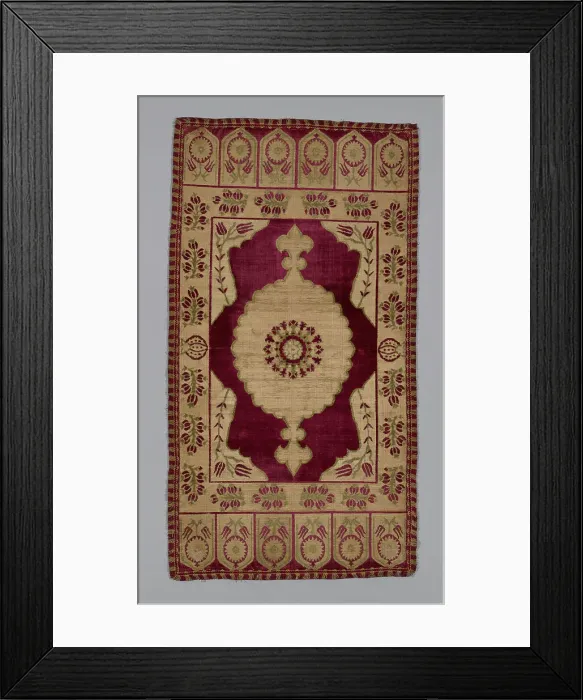 Framed Print : Cushion Cover, Turkey, 17th century. Creator: Unknown Framed Print : Cushion Cover, Turkey, 17th century. Creator: Unknown