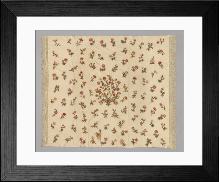 Framed Print : Bedcover, United States, 1801 / 25. Creator: Unknown Framed Print : Bedcover, United States, 1801 / 25. Creator: Unknown