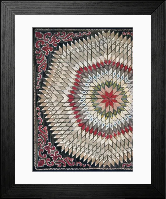 Framed Print : Rug, United States, 19th century. Creator: Unknown Framed Print : Rug, United States, 19th century. Creator: Unknown