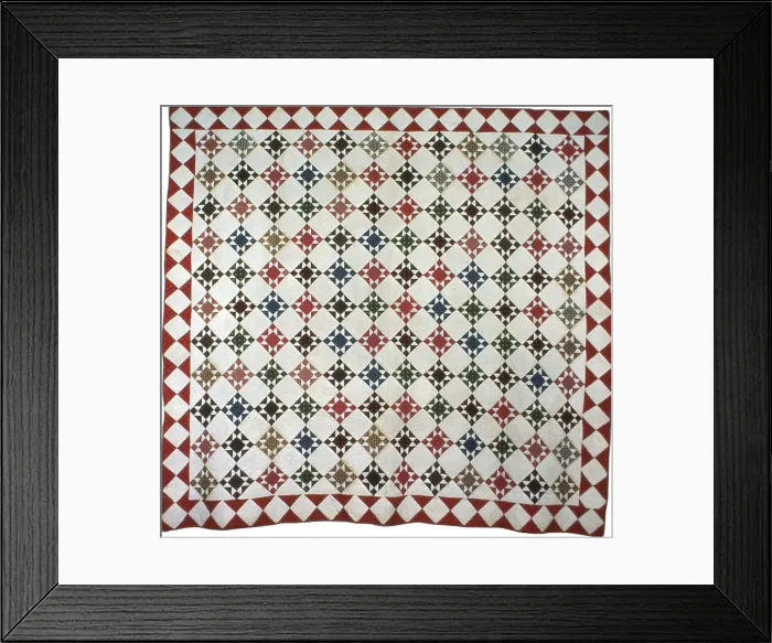 Framed Print : Bedcover (Star Pattern), United States, c. 1870 / 80. Creator: Unknown