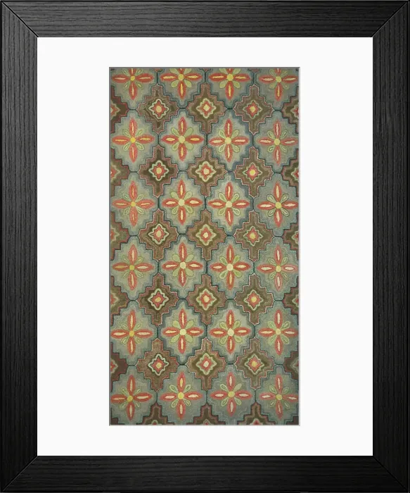 Framed Print : Rug, United States, 19th century. Creator: Unknown Framed Print : Rug, United States, 19th century. Creator: Unknown