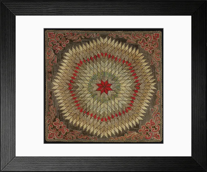 Framed Print : Rug, United States, 19th century. Creator: Unknown Framed Print : Rug, United States, 19th century. Creator: Unknown