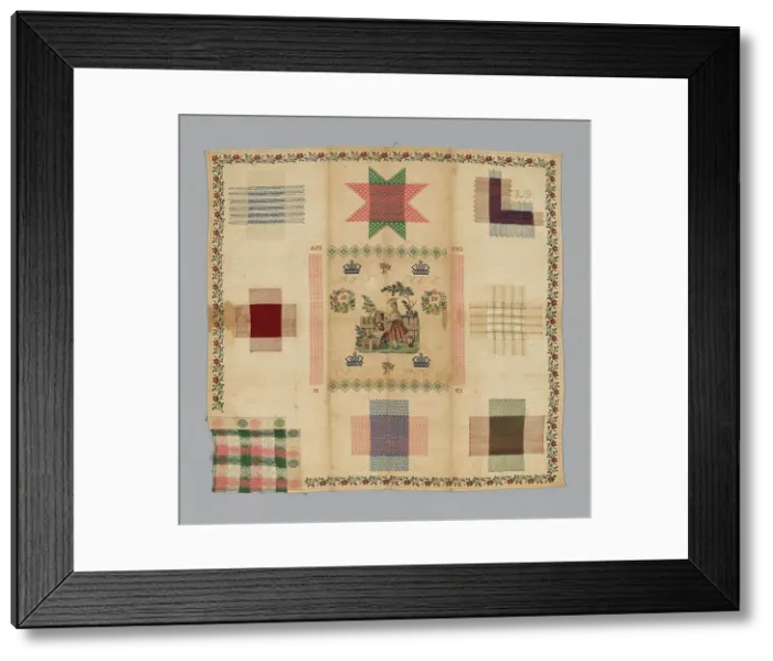 Framed Print : Sampler, Netherlands, 1843. Creator: Unknown Framed Print : Sampler, Netherlands, 1843. Creator: Unknown