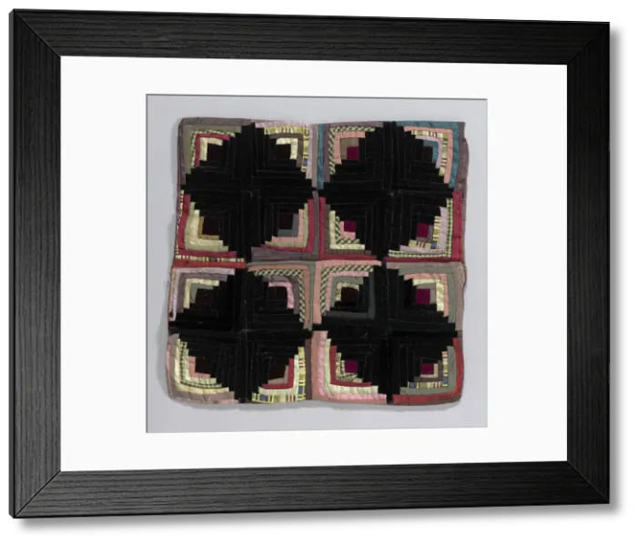 Framed Print : Fragment (from a Bedcover), United States, 1875 / 1900. Creator: Unknown Framed Print : Fragment (from a Bedcover), United States, 1875 / 1900. Creator: Unknown
