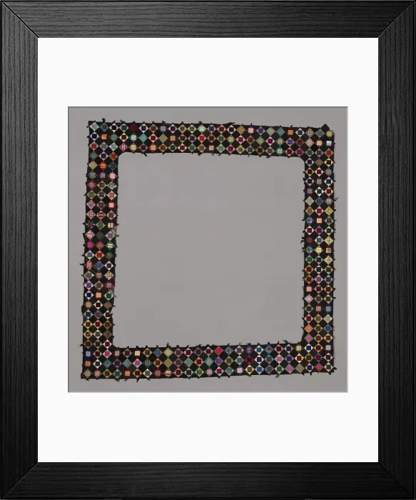 Framed Print : Fragment (From a Bedcover), United States, 1876. Creator: Unknown Framed Print : Fragment (From a Bedcover), United States, 1876. Creator: Unknown