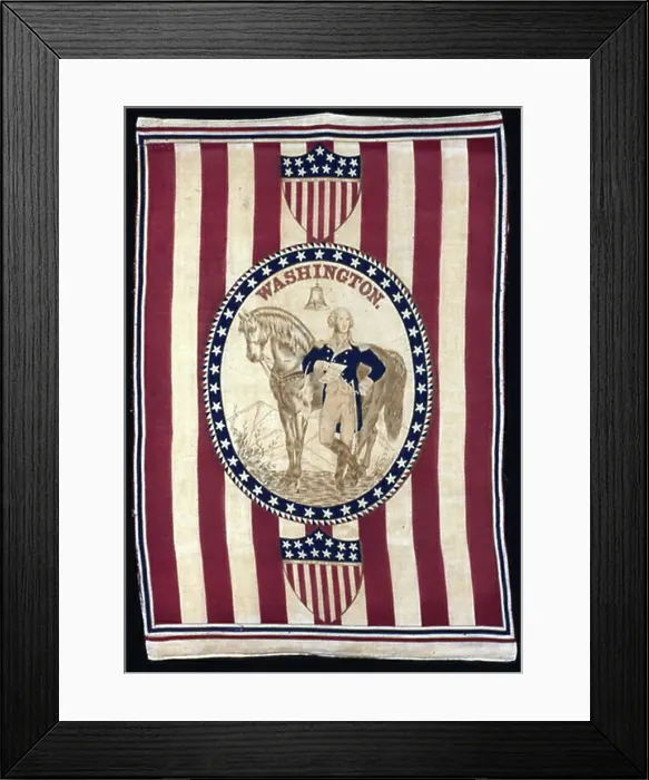 Framed Print : Handkerchief, United States, c. 1876. Creator: Unknown Framed Print : Handkerchief, United States, c. 1876. Creator: Unknown