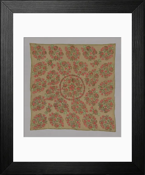 Framed Print : Cover (possibly Turban Cover), Turkey, 18th century. Creator: Unknown Framed Print : Cover (possibly Turban Cover), Turkey, 18th century. Creator: Unknown