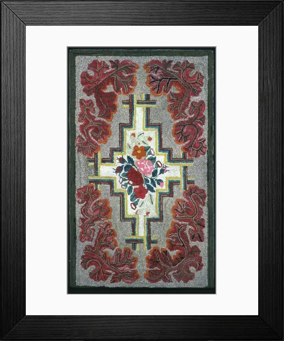 Framed Print : Rug, United States, 19th century. Creator: Unknown Framed Print : Rug, United States, 19th century. Creator: Unknown