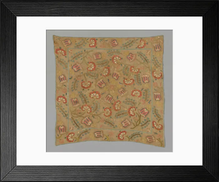 Framed Print : Cover (possibly Turban Cover), Turkey, 18th century. Creator: Unknown Framed Print : Cover (possibly Turban Cover), Turkey, 18th century. Creator: Unknown