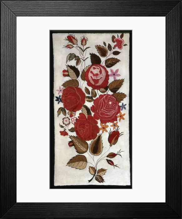 Framed Print : Rug, United States, late 18th / early 19th century. Creator: Unknown Framed Print : Rug, United States, late 18th / early 19th century. Creator: Unknown