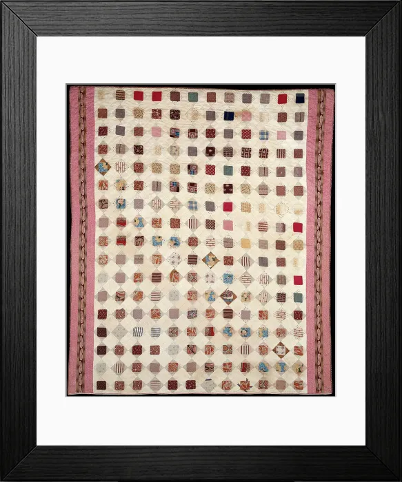 Framed Print : Bedcover, United States, 19th century. Creator: Unknown Framed Print : Bedcover, United States, 19th century. Creator: Unknown