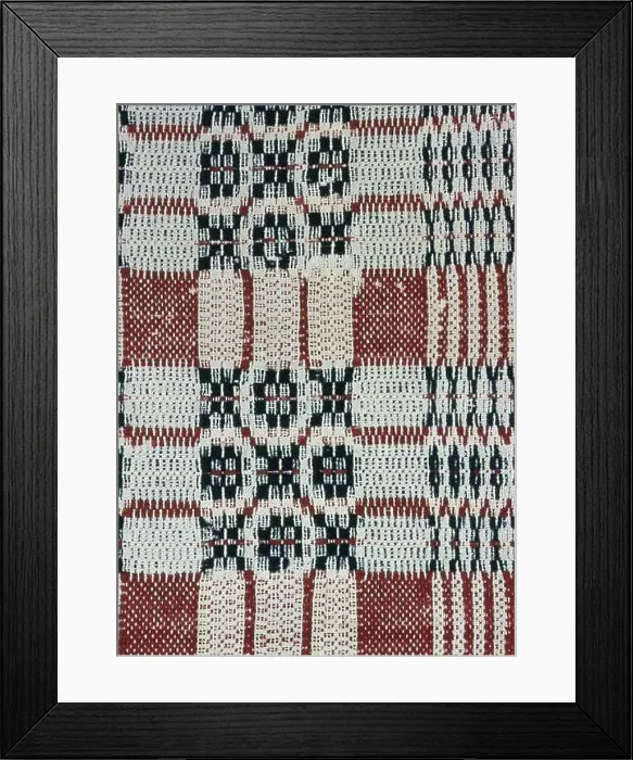 Framed Print : Coverlet (Fragment), United States, 1801 / 25. Creator: Unknown Framed Print : Coverlet (Fragment), United States, 1801 / 25. Creator: Unknown
