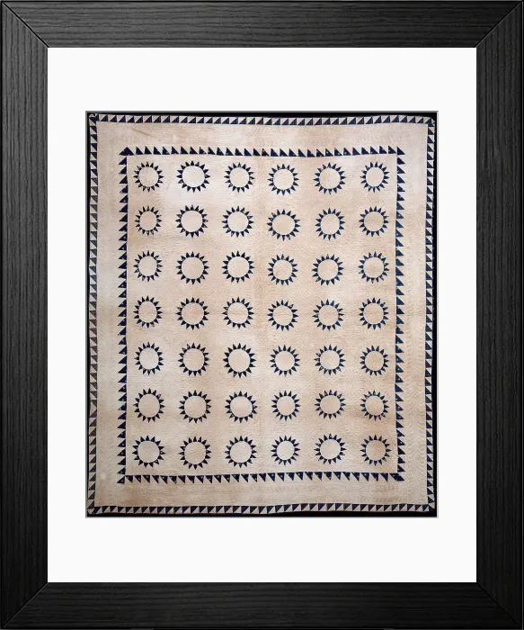 Framed Print : Bedcover, United States, 1849. Creator: Unknown Framed Print : Bedcover, United States, 1849. Creator: Unknown