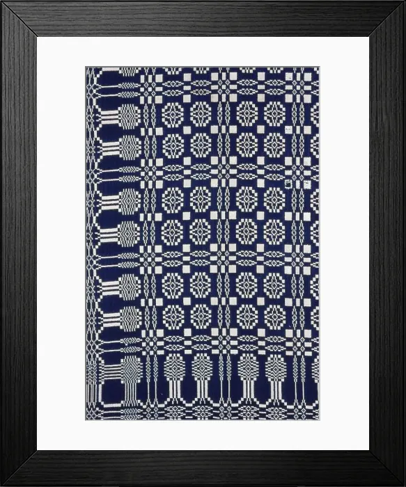 Framed Print : Coverlet, United States, 1820 / 25. Creator: Unknown Framed Print : Coverlet, United States, 1820 / 25. Creator: Unknown