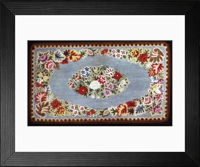Framed Print : Rug, United States, 19th century. Creator: Unknown Framed Print : Rug, United States, 19th century. Creator: Unknown