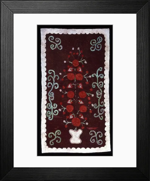 Framed Print : Rug, United States, 19th century. Creator: Unknown Framed Print : Rug, United States, 19th century. Creator: Unknown
