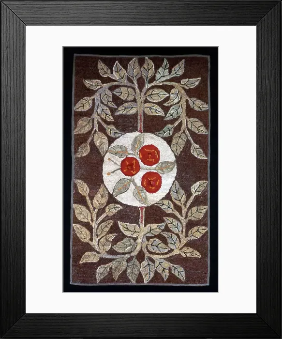 Framed Print : Rug, United States, 19th century. Creator: Unknown Framed Print : Rug, United States, 19th century. Creator: Unknown