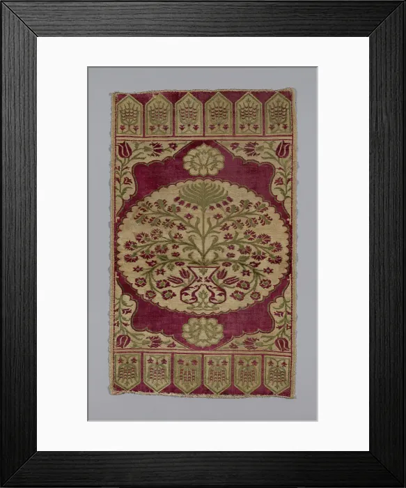 Framed Print : Cushion Cover, Turkey, 17th century. Creator: Unknown Framed Print : Cushion Cover, Turkey, 17th century. Creator: Unknown