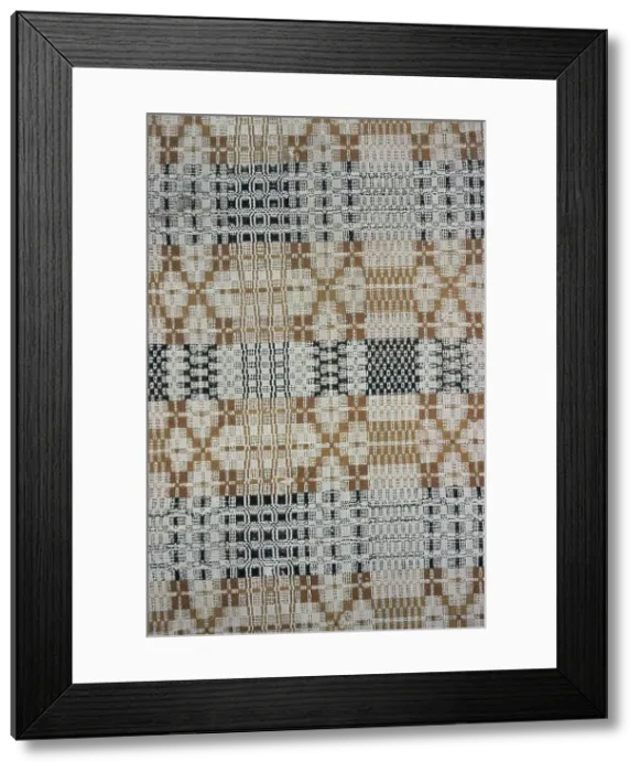Framed Print : Coverlet (Fragment), United States, 1801 / 25. Creator: Unknown Framed Print : Coverlet (Fragment), United States, 1801 / 25. Creator: Unknown
