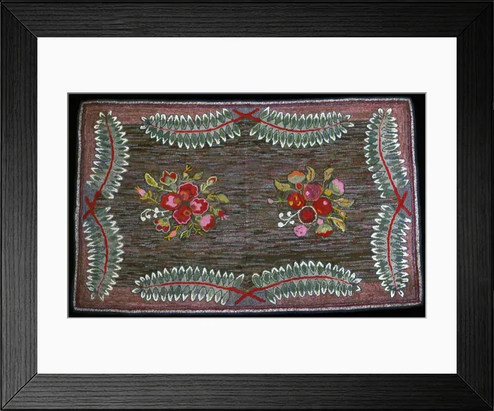 Framed Print : Rug, United States, 19th century. Creator: Unknown Framed Print : Rug, United States, 19th century. Creator: Unknown