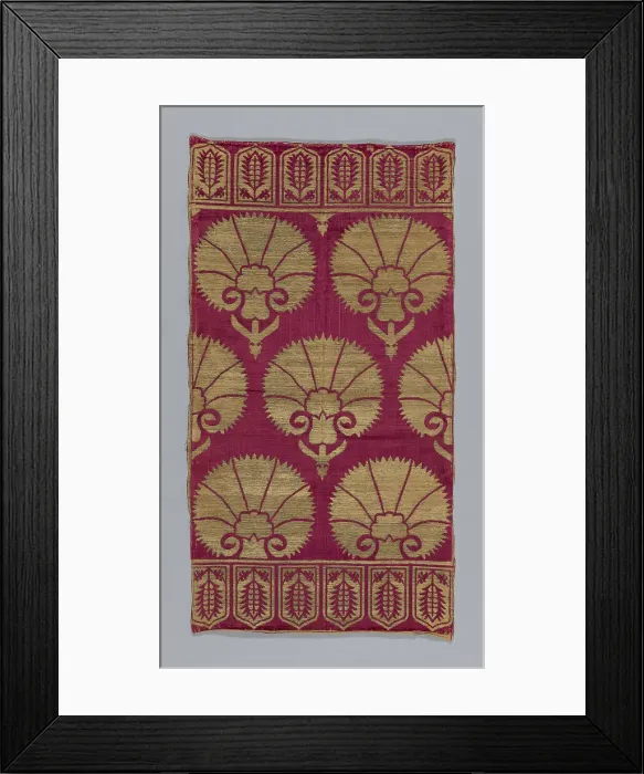 Framed Print : Cushion cover, Turkey, 1601 / 50. Creator: Unknown Framed Print : Cushion cover, Turkey, 1601 / 50. Creator: Unknown
