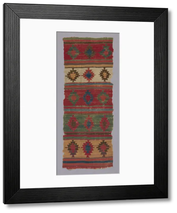 Framed Print : Kilim with Bands of Star Motifs, Turkey, 1st quarter of the 18th century. Creator: Unknown. Kilim with Bands of Star Motifs, Turkey, 1st quarter of the 18th century. Creator: Unknown Framed Print : Kilim with Bands of Star Motifs, Turkey, 1st quarter of the 18th century. Creator: Unknown. Kilim with Bands of Star Motifs, Turkey, 1st quarter of the 18th century. Creator: Unknown