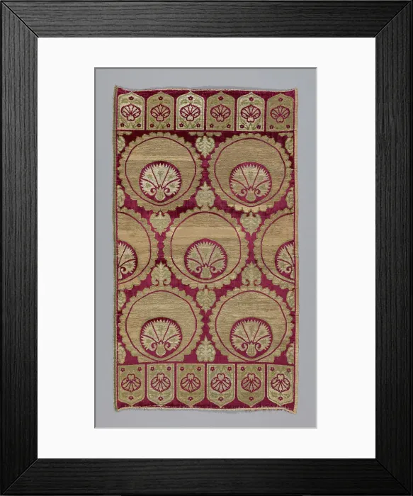 Framed Print : Cushion Cover, Turkey, 1575 / 1625. Creator: Unknown Framed Print : Cushion Cover, Turkey, 1575 / 1625. Creator: Unknown