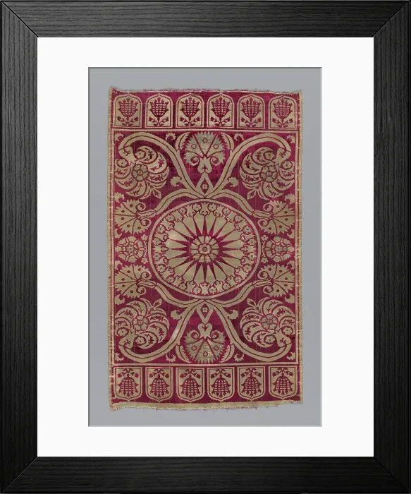 Framed Print : Cushion cover, Turkey, 1601 / 25. Creator: Unknown Framed Print : Cushion cover, Turkey, 1601 / 25. Creator: Unknown