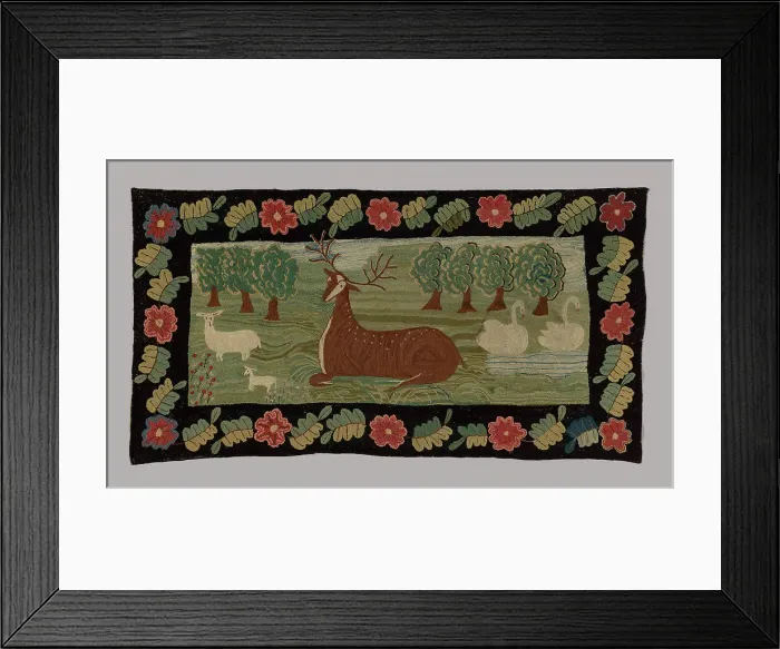 Framed Print : Rug, United States, 1775 / 1825. Creator: Unknown Framed Print : Rug, United States, 1775 / 1825. Creator: Unknown