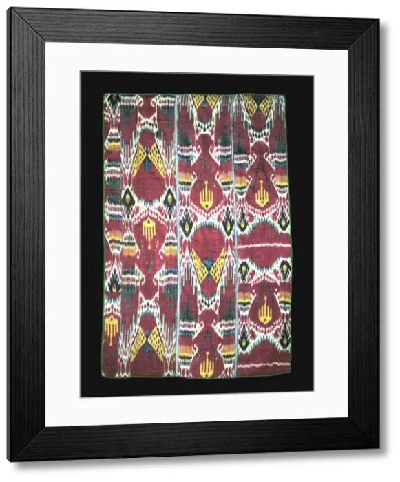 Framed Print : Wall Hanging Composed of Three Panels, Uzbekistan, 1825 / 75. Creator: Unknown Framed Print : Wall Hanging Composed of Three Panels, Uzbekistan, 1825 / 75. Creator: Unknown