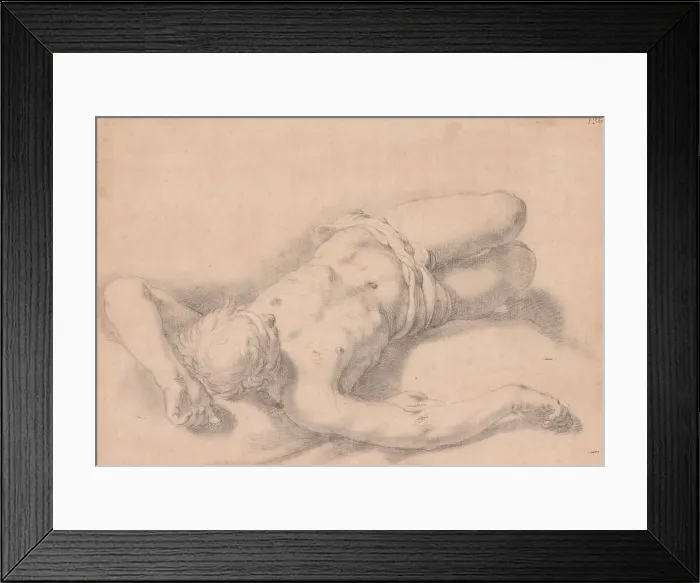 Framed Print : Study of a Nude Man, 1645-51. Creator: Abraham Bloemaert Framed Print : Study of a Nude Man, 1645-51. Creator: Abraham Bloemaert