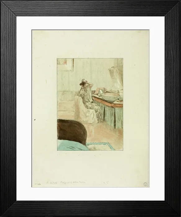 Framed Print : La Toilette, 1892-93. Creator: Alexandre Lunois Framed Print : La Toilette, 1892-93. Creator: Alexandre Lunois