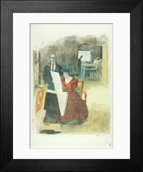 Framed Print : Cover for the portfolio, The Painters-Lithographers (Les Peintres Lithographes), 1892. Creator: Alexandre Lunois Framed Print : Cover for the portfolio, The Painters-Lithographers (Les Peintres Lithographes), 1892. Creator: Alexandre Lunois