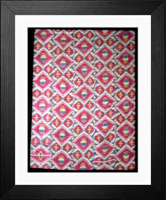 Framed Print : Wall Hanging Composed of Five Panels, Uzbekistan, 1850 / 75. Creator: Unknown Framed Print : Wall Hanging Composed of Five Panels, Uzbekistan, 1850 / 75. Creator: Unknown