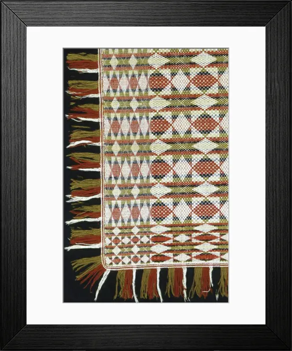 Framed Print : Coverlet, United States, 1820s / 30s. Creator: Unknown Framed Print : Coverlet, United States, 1820s / 30s. Creator: Unknown