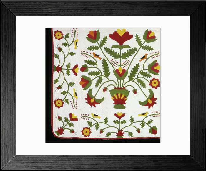 Framed Print : Bedcover, United States, 1825 / 75. Creator: Unknown Framed Print : Bedcover, United States, 1825 / 75. Creator: Unknown