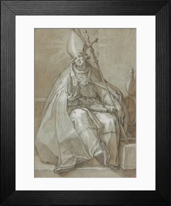 Framed Print : Saint Willibrord, 1625 / 30. Creator: Abraham Bloemaert Framed Print : Saint Willibrord, 1625 / 30. Creator: Abraham Bloemaert