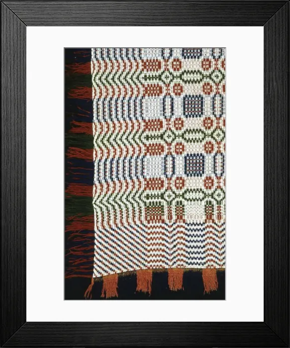 Framed Print : Coverlet, United States, 1820s / 30s. Creator: Unknown Framed Print : Coverlet, United States, 1820s / 30s. Creator: Unknown