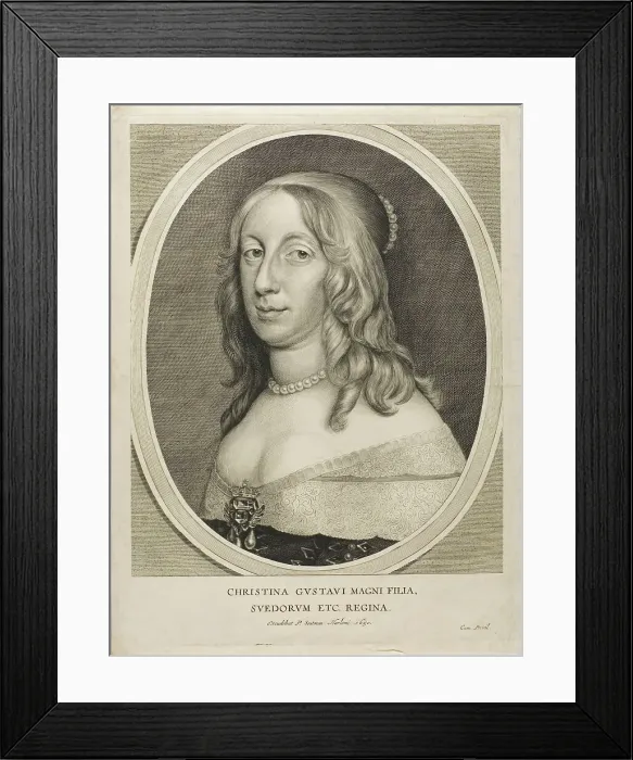 Framed Print : Queen Christine of Sweden, n.d. Creator: Adriaen van de Venne Framed Print : Queen Christine of Sweden, n.d. Creator: Adriaen van de Venne