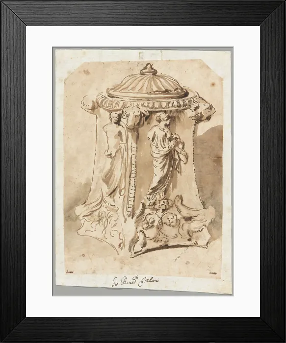 Framed Print : Antique Carved Marble Candelabra Base, 1642 / 44 or 1647 / 51. Creator: Andrea di Lione Framed Print : Antique Carved Marble Candelabra Base, 1642 / 44 or 1647 / 51. Creator: Andrea di Lione