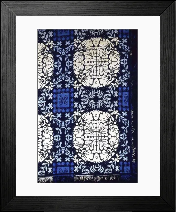 Framed Print : Coverlet, United States, 1825 / 40. Creator: Unknown Framed Print : Coverlet, United States, 1825 / 40. Creator: Unknown