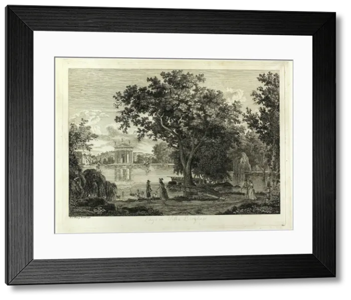 Framed Print : Lake in Villa Borghese, 1793. Creator: Albert Christoph Dies Framed Print : Lake in Villa Borghese, 1793. Creator: Albert Christoph Dies